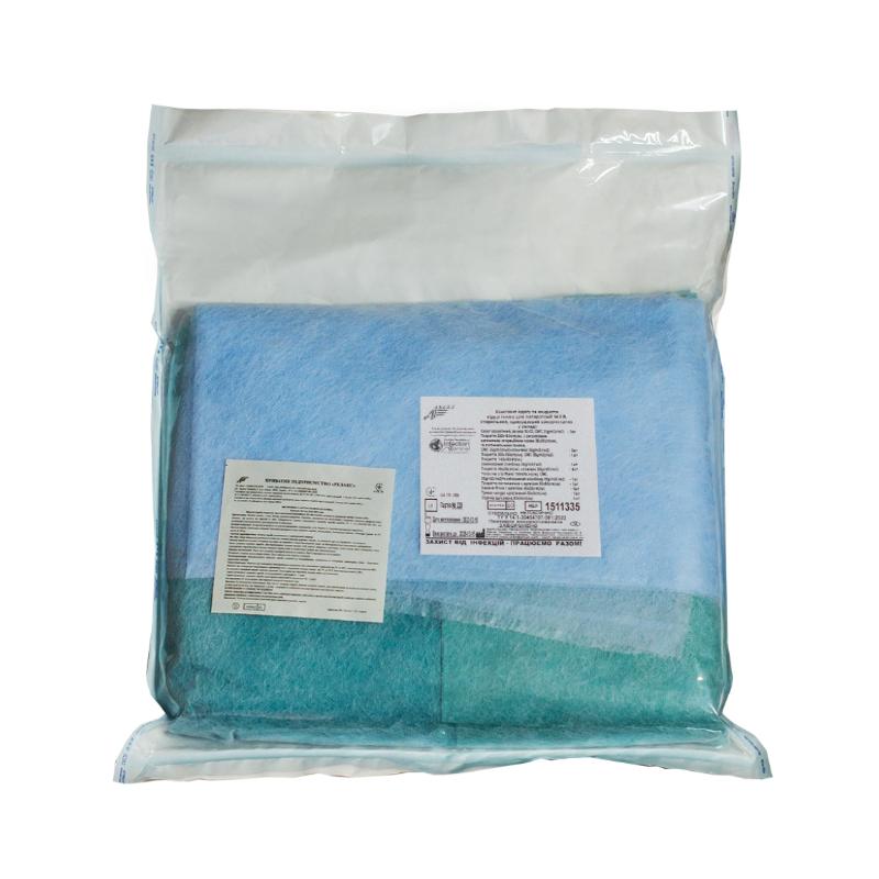 Комплект одягу та покриття хірургічного для лапаротомії №2В, стерильний, одноразовий використання ,ТМ «АХІЛЛ»